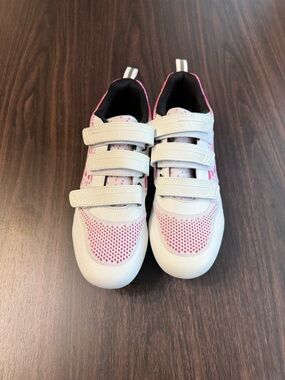 Women's road cycling shoes in white and pink, SZ EUR 41